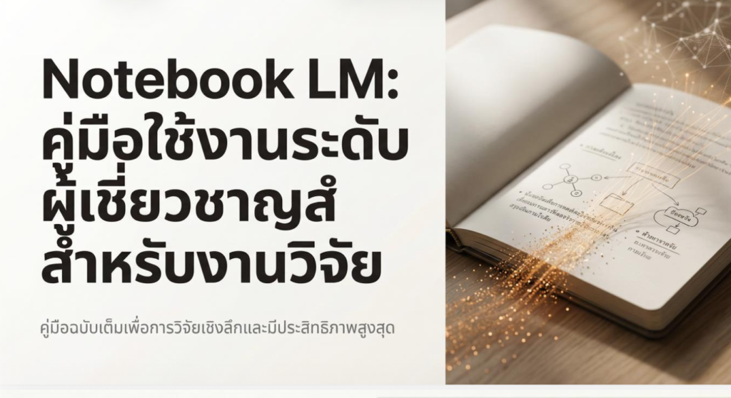 (Ebook + Prompt) Notebook LM คู่มือใช้งานระดับผู้เชี่ยวชาญสำหรับงานวิจัย
