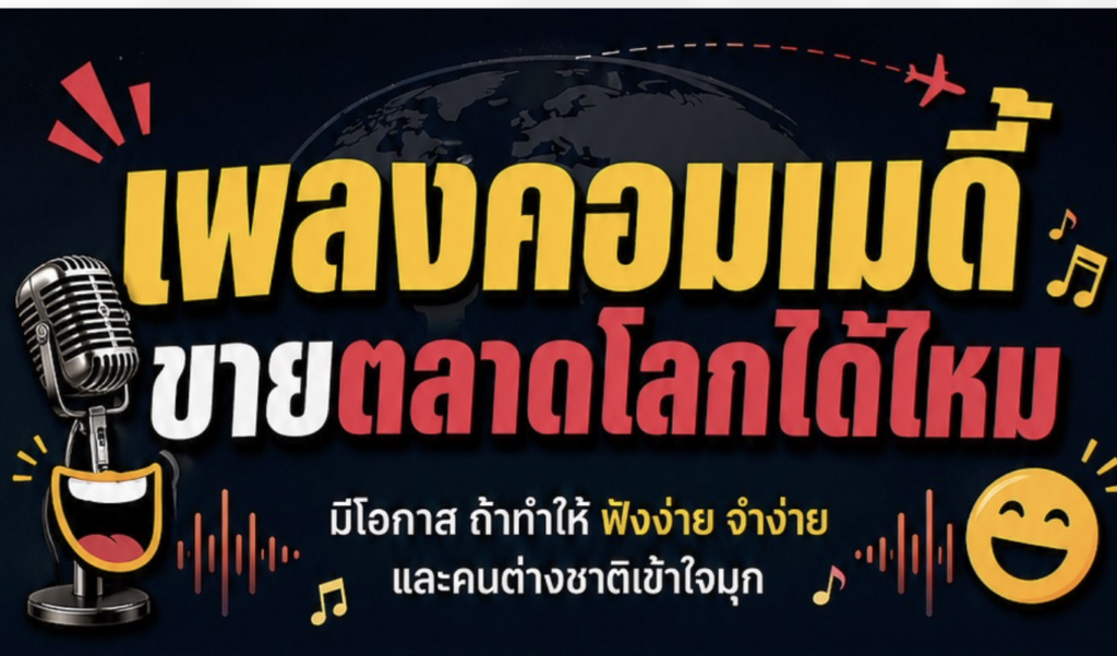 (Ebook+Prompt) คู่มือสร้างรายได้ทั่วโลกไปกับเพลง comedy ด้วย SUNO AI