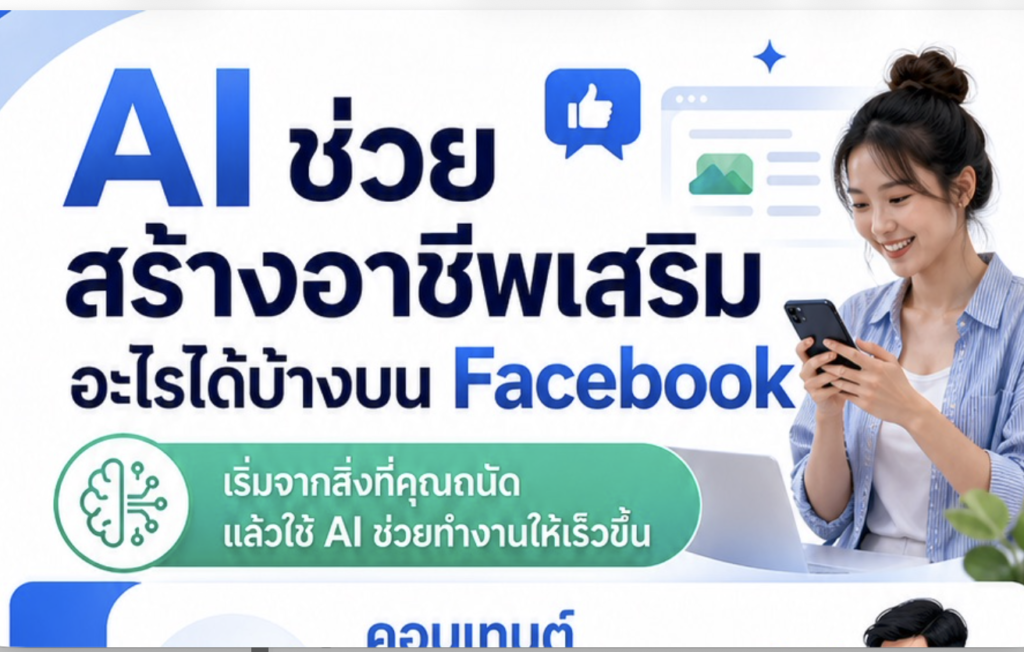 (Ebook+Prompt) คู่มือปั้นเพจ Facebook สร้างรายได้ด้วยคอนเท้นต์ด้าน อาชีพเสริม