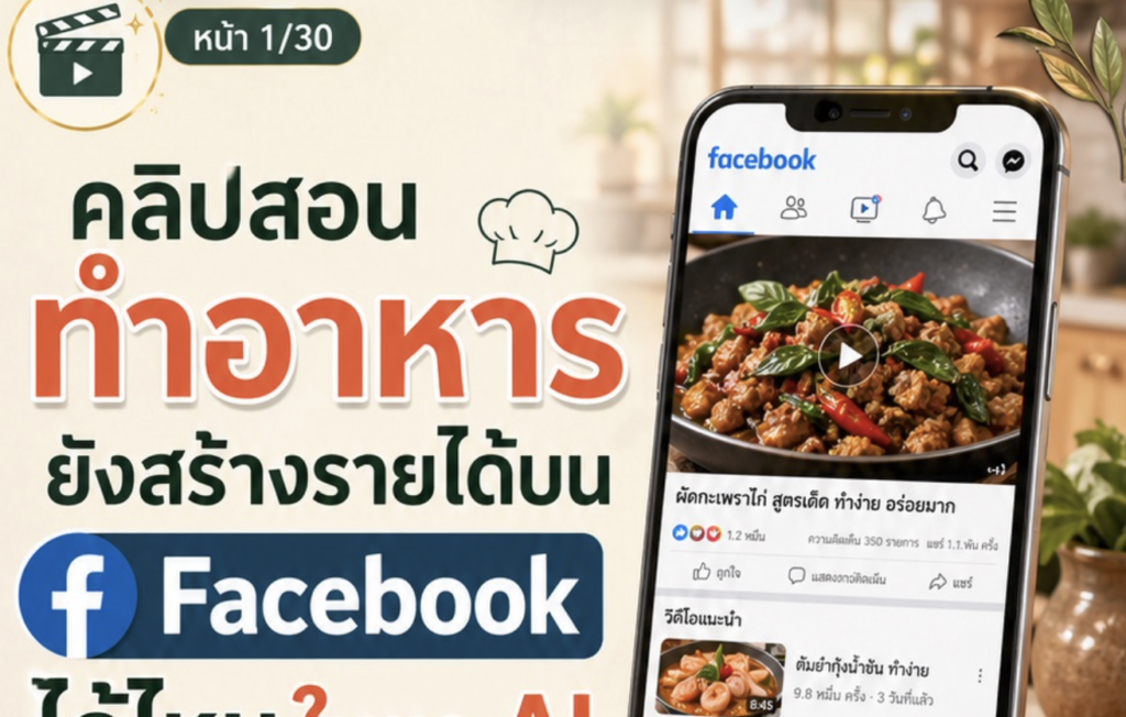 คู่มือปั้นเพจ Facebook สร้างรายได้ด้วยคอนเท้นต์ด้าน อาหาร