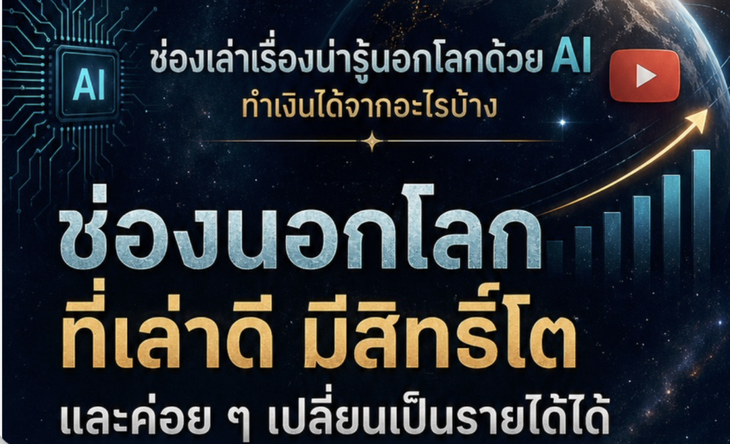 (Ebook + Prompt) คู่มือสร้างรายได้ใน Youtube กับคลิปความรู้นอกโลก ด้วย AI กับคำสั่ง Prompt ที่สามารถประยุกต์ใช้งานได้จริง