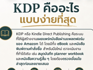 (Ebook + Prompt) คู่มือสร้างรายได้ออนไลน์ที่ Amazon KDP กับคำสั่ง Prompt ที่สามารถประยุกต์ใช้งานได้จริง