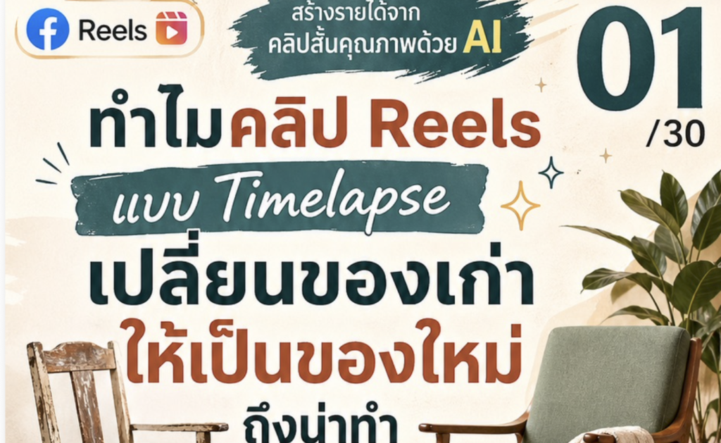 (Ebook + Prompt) คู่มือปั้นเพจ Facebook ปั้นเพจ Reels Timelapse สวยๆแปลกๆ สร้างรายได้ออนไลน์ กับคำสั่ง Prompt ที่สามารถประยุกต์ใช้งานได้จริง