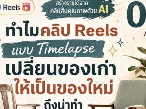 (Ebook + Prompt) คู่มือปั้นเพจ Facebook ปั้นเพจ Reels Timelapse สวยๆแปลกๆ สร้างรายได้ออนไลน์ กับคำสั่ง Prompt ที่สามารถประยุกต์ใช้งานได้จริง