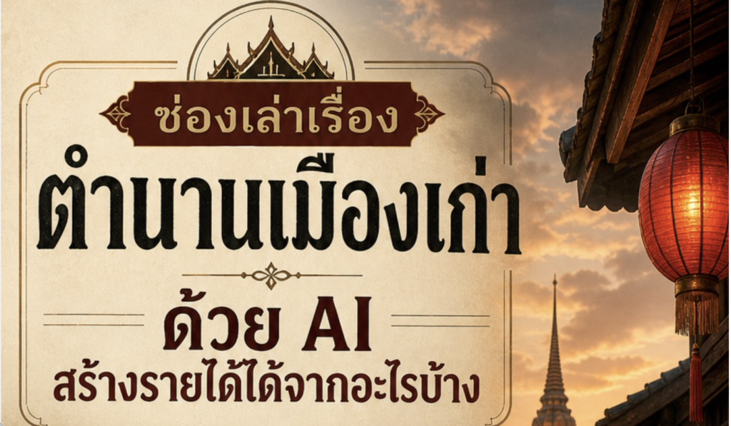 (Ebook + Prompt) คู่มือปั้นช่อง youtube ตำนานเมืองโบราญ ตำนานสมัยเก่า ด้วย ai สร้างรายได้ออนไลน์ กับคำสั่ง Prompt ที่สามารถประยุกต์ใช้งานได้จริง