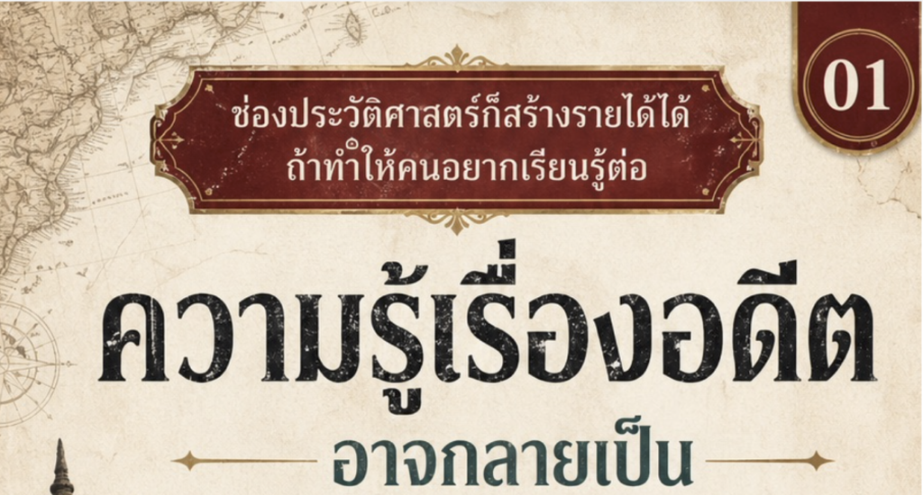 (Ebook + Prompt) คู่มือปั้นช่อง youtube เล่าเรื่องประวัติศาสตร์ ด้วย ai สร้างรายได้ออนไลน์ กับคำสั่ง Prompt ที่สามารถประยุกต์ใช้งานได้จริง