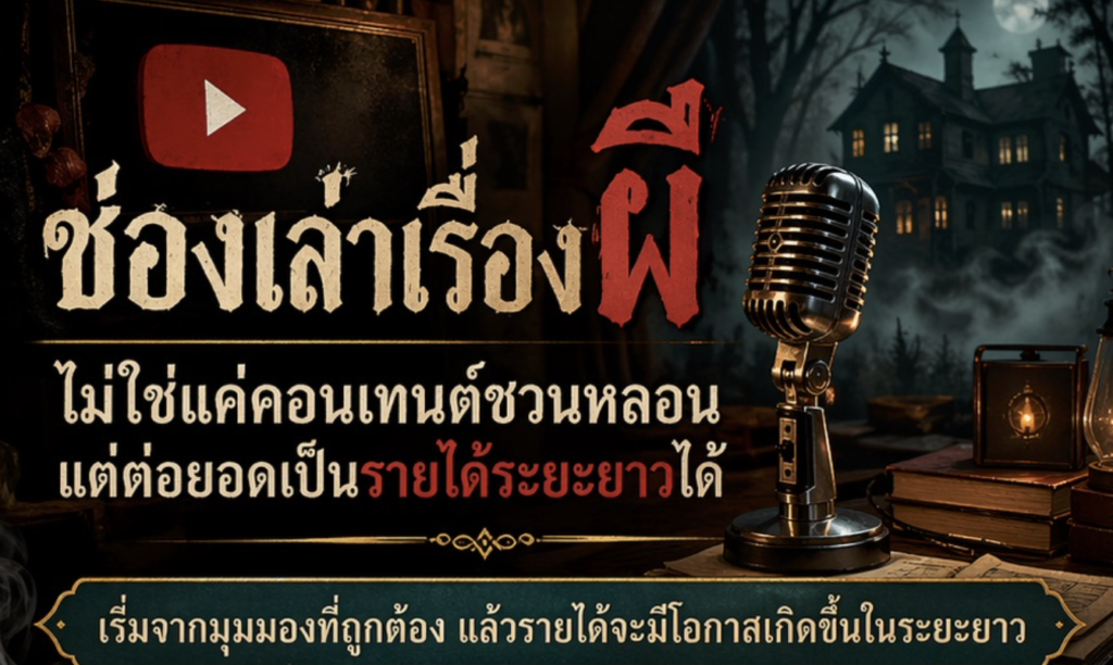 (Ebook + Prompt) คู่มือปั้นช่อง youtube เล่าเรื่องผี ปีศาจ ด้วย ai สร้างรายได้ออนไลน์ กับคำสั่ง Prompt ที่สามารถประยุกต์ใช้งานได้จริง