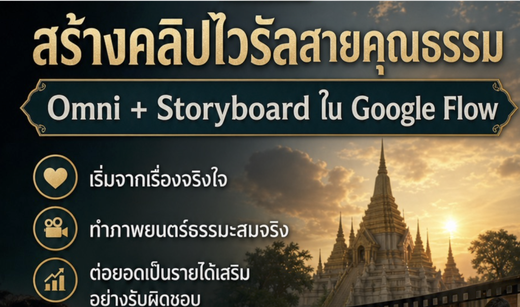 (Ebook + Prompt) คู่มือสร้างคลิปละครคุณธรรม ด้วย Omni Storyboard พร้อมแนวทางสร้างรายได้ออนไลน์